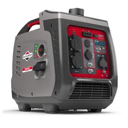 Інверторний бензиновий генератор Briggs & Stratton PowerSmart P2400, 2400 Вт (1800 Вт постійної потужності), 230 В, ультратихий та легкий, сіро-червоний