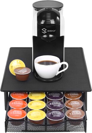 Тримач для капсул SYSYLY S-24, органайзер для 24 кавових капсул Dolce Gusto, підставка-диспенсер для кухні, компактний зберігач капсул