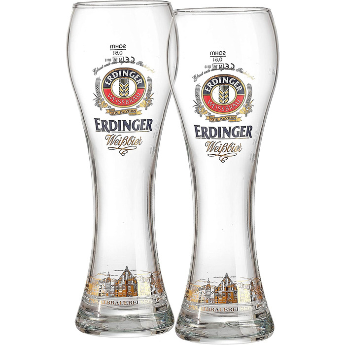 Пивні склянки Ritzenhoff & Breker Erdinger, 500 мл, 2 шт – скло для пшеничного пива