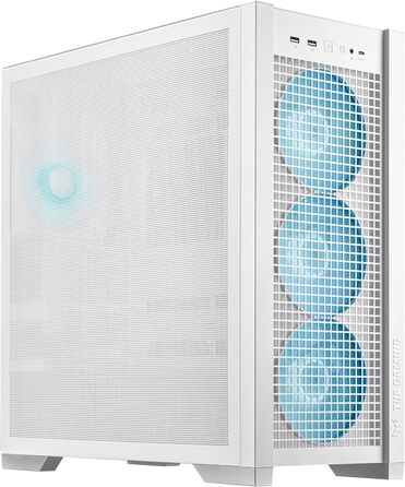 Ігровий корпус ASUS TUF GT302 ARGB білий, Mid-Tower ATX, 4x140 мм ARGB вентилятори, змінні бокові панелі, підтримка ATX материнських плат із прихованими роз'ємами, сітчаста фронтальна панель