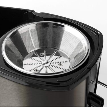 Соковижималка BLACK+DECKER BXJE600E, 600 Вт, для овочів і фруктів, з нержавіючої сталі, 62 мм, 2 швидкості, 2 контейнери для соку та м’якоті
