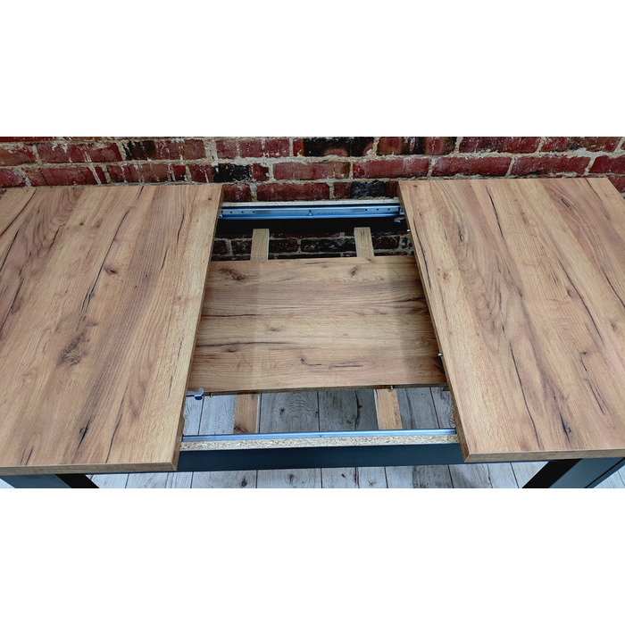 Обідній гарнітур Loft Ribes: розкладний стіл 80x140/180 см та 6 стільців