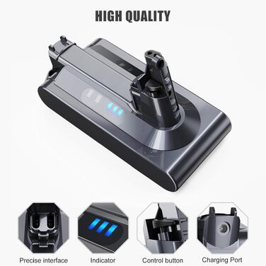 Акумулятор Vunzo 6000mAh для пилососа Dyson V10 (Animal, Absolute, Motörhead, Fluffy, Total Clean) + 2 фільтри