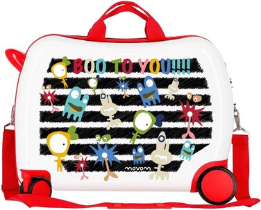 Дитяча валіза Movom Happy Time, багатобарвна, 50x38x20 см, ABS-пластик, кодовий замок, 34 л, 2,1 кг, 4 колеса, ручна поклажа, сидіння, 360°
