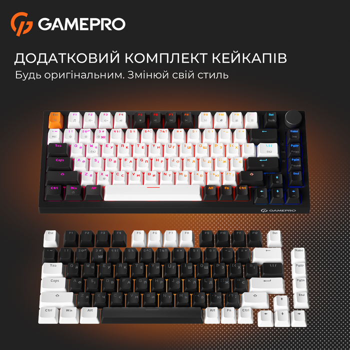 Дротова механічна клавіатура GamePro MK160 V2 Warden QLAB Sakura Black (MK160-V2-B-QS)