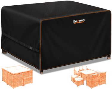Чохол для садових меблів водонепроникний прямокутний Oxford 125x125x74 см для плетених меблів