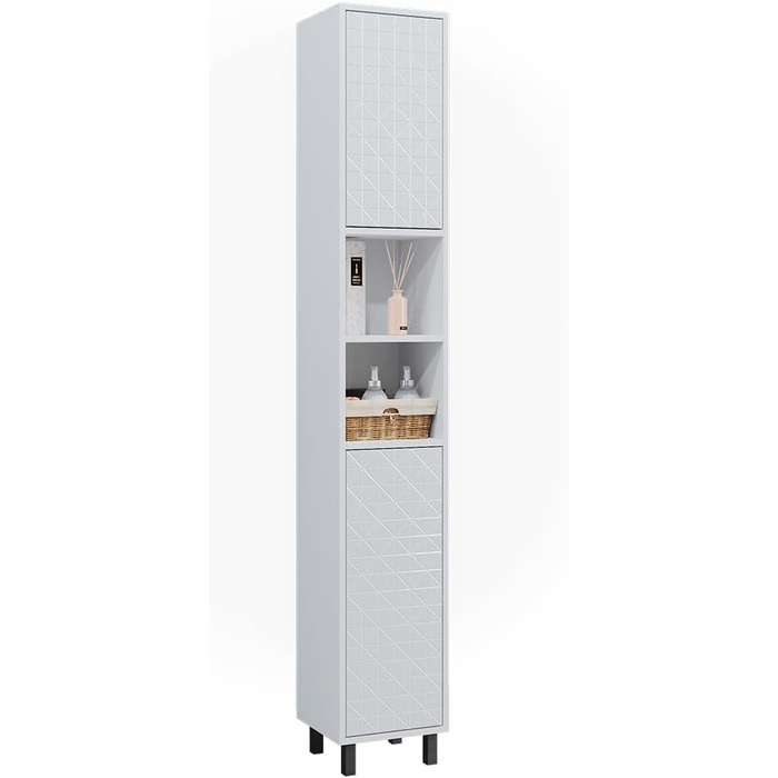 Пенал для ванної Vicco Agasta, білий глянець, 30x190,3 см