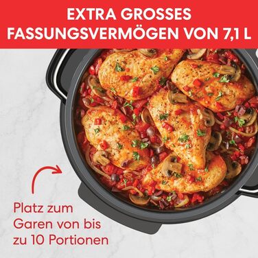 Мультиварка Instant Pot Superior 7.1 л, 4 режими (повільне приготування, смаження, пароварка, підігрів), для кухні, 800 Вт, підходить для посудомийки