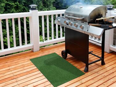 Вогнестійкий килимок Primaflor для гриля, захисна BBQ підкладка під гриль 100x180 см, зелений, для підлоги, антипригарний, брудозахисний