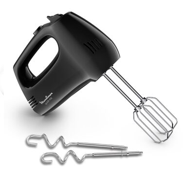 Міксер ручний Moulinex Quickmix HM3108 300 Вт, 5 швидкостей, нержавіюча сталь, чорний