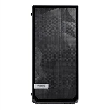 Корпус для комп'ютера Fractal Design Meshify C, компактний, з високою вентиляцією, 2 вентилятори, скляна панель, USB 3.0, чорний
