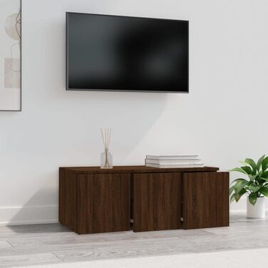 ТВ-тумба у стилі старого дерева 80x34x30 см, деревостружкова плита, телевізійна тумба, стіл для телевізора, HiFi шафа