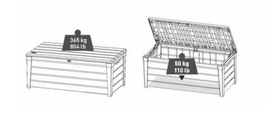 Садова скриня Keter BRIGHTWOOD STORAGE BOX 455 л, коричнева