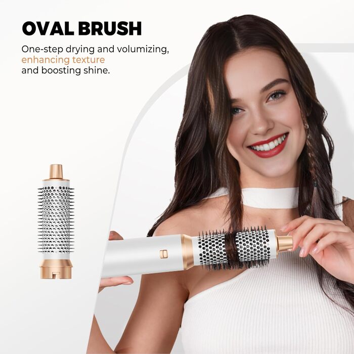 OKWRAP Hairstyler 5-в-1: Фен-щітка, Автоматичний Локон, Випрямляч для Волосся - Мультистайлер для Сушіння, Об'єму, Локонів
