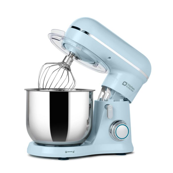 Кухонний комбайн Kitchen in the box — планетарний міксер та тістоміс 3.5 л, 10 швидкостей, з насадками (гак, вінчик, міксер), синій