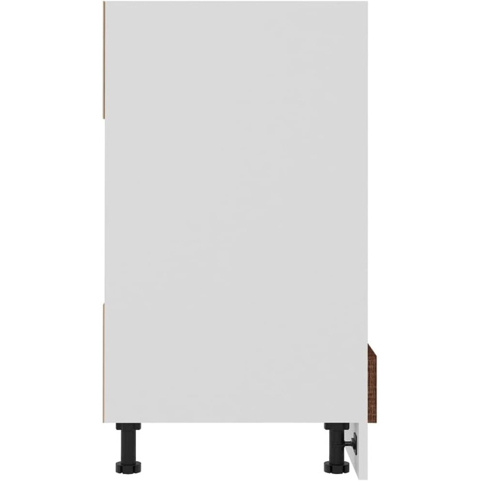 Шафа під духову піч vidaXL для кухні, бетонно-сіра, 60x46x81,5 см, ДСП
