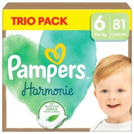 Дитячі одноразові підгузки Pampers Harmonie, розмір 6 (13+ кг), 81 шт