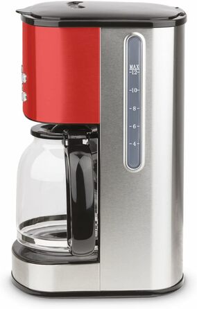 Кавоварка крапельна H.Koenig MG30, 1,5 л, 12-20 чашок, LCD, програмована, червона