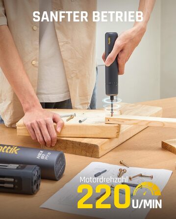 Електрична викрутка Fanttik S1 Pro з магнітним тримачем, 16 біт, 6 Нм, 2000mAh - для ремонту меблів та комп'ютерів