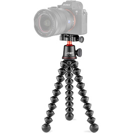 Гнучкий штатив JOBY GorillaPod 3K Pro Kit з алюмінію з кульовою головкою, QR-платою, для бездзеркальних камер, вантажопідйомність 3 кг, вироблено в Італії