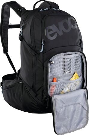 Рюкзак EVOC EXPLORER PRO 26л чорний – комфортний міський та туристичний рюкзак з системою вентиляції AIR FLOW CONTACT, гнучким поясом AIRO FLEX, відділенням для питної системи та дощовиком, преміум-якість