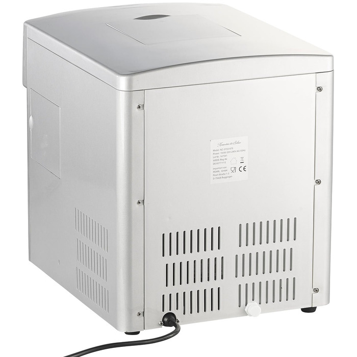 Машина для льоду Rosenstein & Söhne EWS-2100 з диспенсером, автоматичний льодогенератор для кубиків льоду, льодомейкер, форми для льоду