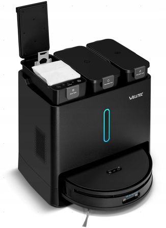 Робот-пилосос Welltec R10 Ultra з багатофункціональною станцією 8в1, чорний