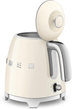 Електричний чайник Smeg KLF05CREU, 0.8 л, кремовий, з нержавіючої сталі, з автовимкненням та індикатором рівня води