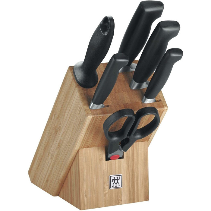 Набір ножів Zwilling 7-Piece, FRIODUR, з точильним каменем та ножицями, світло-коричневий