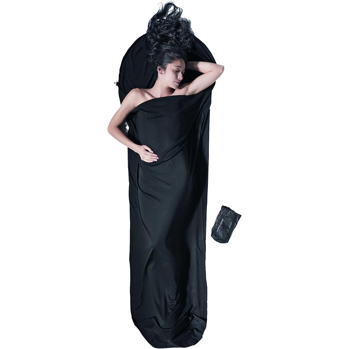 Кокон-спальний мішок Cocoon Mummy Liner з мериносової вовни, чорний
