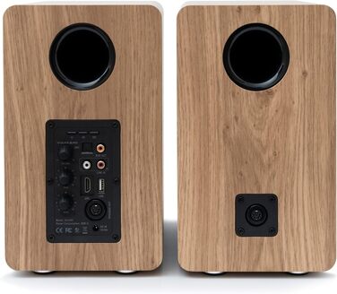 VULKKANO A5 ARC Поличкові колонки Bluetooth 5.0 з HDMI ARC, оптичним входом, RCA, USB, вихід для сабвуфера, коричневі