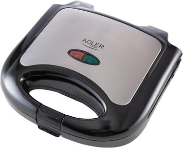 Сендвічниця ADLER AD 3015, пластик, чорна/сіра