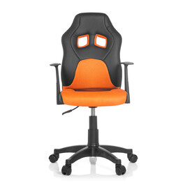 Дитячий письмовий стілець / дитяче крісло TEEN GAME AL чорний/помаранчевий hjh OFFICE