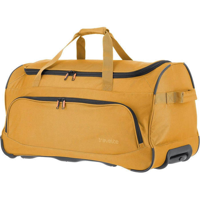 Дорожня сумка на колесах Travelite Basics Fresh L, 89 літрів, жовта, 71 см