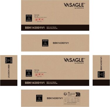 VASAGLE Вузька шафа для ванної кімнати, комод з 3 ящиками та дверцятами, регульована полиця, 30x60x80 см, вінтажно-коричневий
