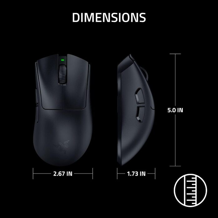 Ігрова бездротова миша Razer DeathAdder V4 Pro — ергономічна, ультралегка (55г), 26K DPI, HyperSpeed, чорна