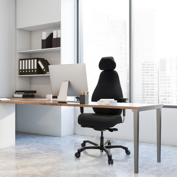 Робоче крісло / крісло керівника RESISTIO XXL тканина чорна hjh OFFICE