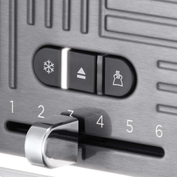 Тостер Russell Hobbs Geo Edelstahl Grau на 2 тости, нержавіюча сталь, 6 режимів, розморожування, підігрів, широкі слоти для хліба