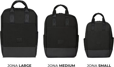 Жіночий міський рюкзак Johnny Urban Jona Medium чорний, водовідштовхувальний, з відділенням для ноутбука, компактний для університету, міста, школи