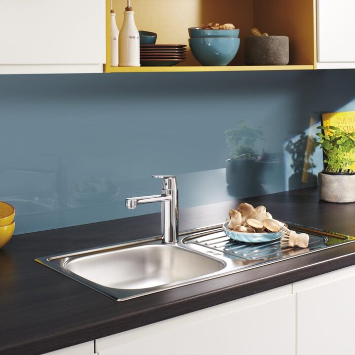 Змішувач кухонний GROHE Eurosmart Cosmopolitan 31180000: поворотний 360°, економія води, хромований