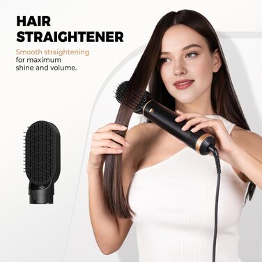 Airstyler 5 в 1: Фен-щітка, плойка, гаряче повітря для укладки волосся Schwarz/Gold
