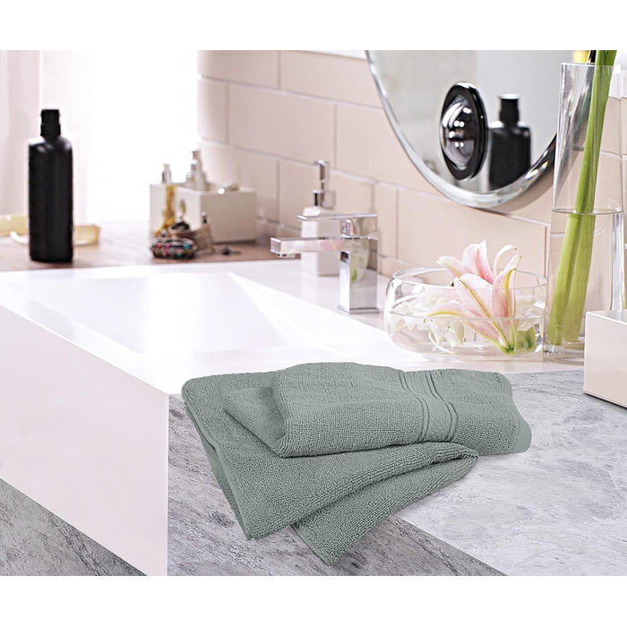 Рушники Utopia Towels з бавовни, набір 6 шт, 100% бавовна, ультрам'які та дуже всмоктуючі, 41x71 см, сірі