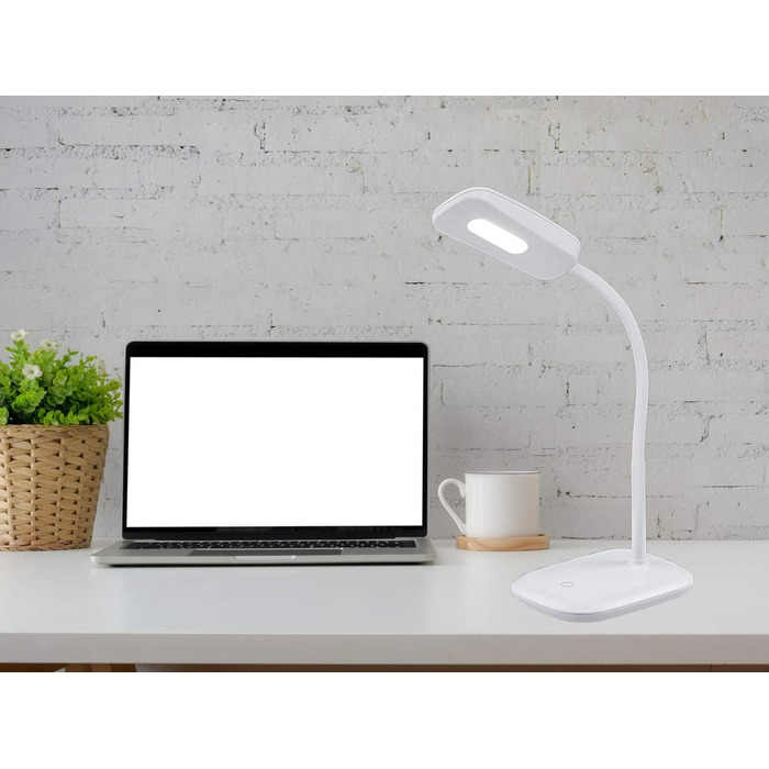 Настільна LED лампа Reality Leuchten Boa R52431101, акрилова, біла, 3.5 Вт, 25x11x36 см