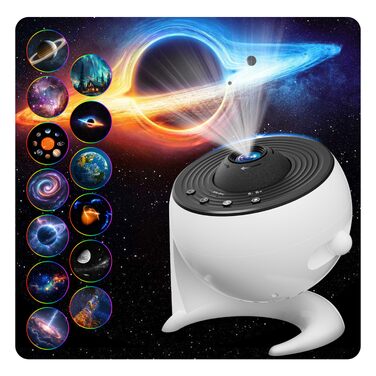 Проектор зоряного неба FlyEagle Galaxy — нічник-проектор зірок на стелю, білий