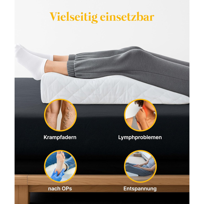 Подушка для ніг Medicline Ergonomisches Venenkissen - для кращого кровообігу та комфорту, Made in Germany