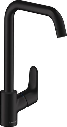 Змішувач кухонний Hansgrohe Focus M41 матовий чорний, високий вилив 260 мм, поворотний на 360°
