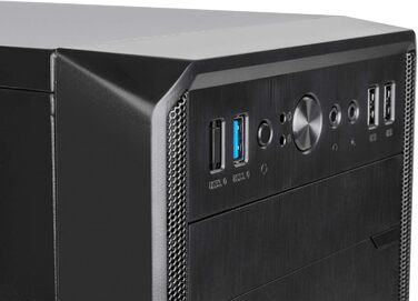 Корпус для ПК NOX Lite030 Midi-Tower, 500 Вт, чорний, Micro-ATX/Mini-ITX, для дому та офісу
