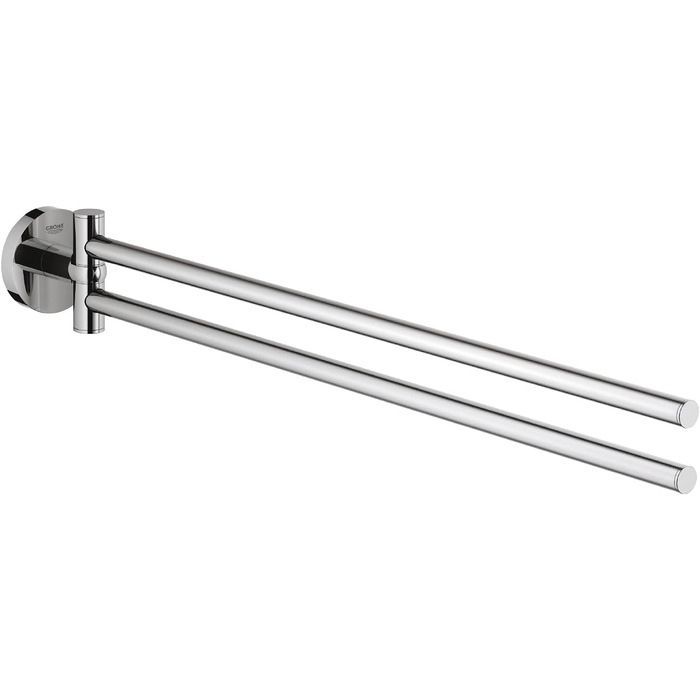 Тримач рушників GROHE Essentials, 439 мм, 2-х плечий, поворотний, з кріпленням для свердління, хром, 40371001