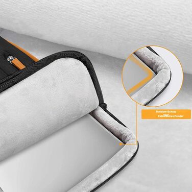 Чохол-сумка для ноутбука MOSISO 360° захисний, 14 дюймів, чорний