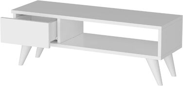 ТВ-тумба en.casa Aarup з полицею та шухлядою, дуб, 33x90x30 см